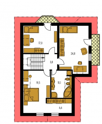 Plan de sol du premier étage - KLASSIK 152